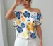 Summer Printed Blouse for Women – Casual Short Sleeve Turn-Down Collar Shirt 2025
