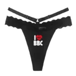 I LOVE BBC Traceless Lace G-String Sexy Thong – Sexy Low-Rise Seamless Panties for Women