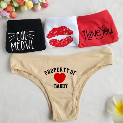 Funny Printed Cotton Briefs for Women – Mid-Rise Comfy Panties with Cute Designs