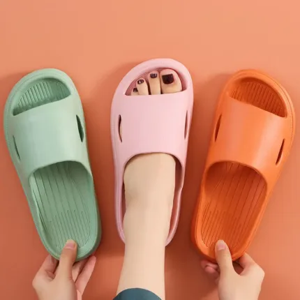 Non Slip EVA Slides for Women – Quick Dry Indoor Outdoor Bathroom Slippers