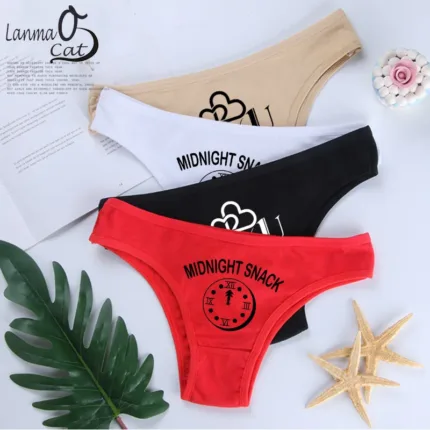 Funny Printed Cotton Briefs for Women – Mid-Rise Comfy Panties with Cute Designs