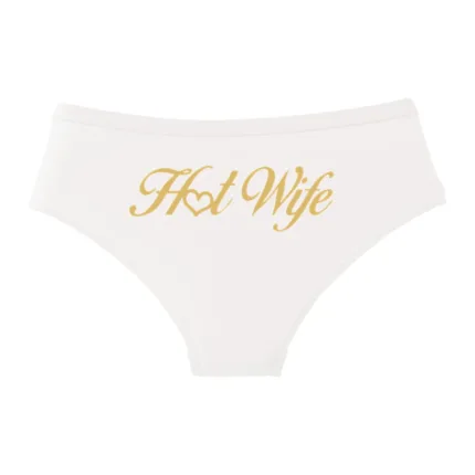 Heart Lips HOT WIFE Cotton Panties — Cute Sexy Briefs for Women