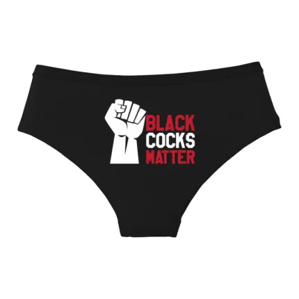 BLACK COCK ONLY Funny Women’s Panties — Comfortable Sexy Cotton Briefs