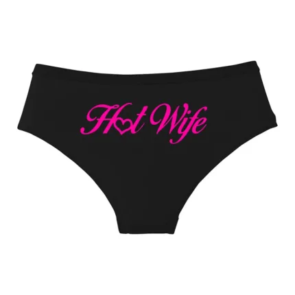 Heart Lips HOT WIFE Cotton Panties — Cute Sexy Briefs for Women