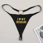 Varsbaby “I Love My Husband” Cheeky Letter Print G-String — Seamless Bikini Thong