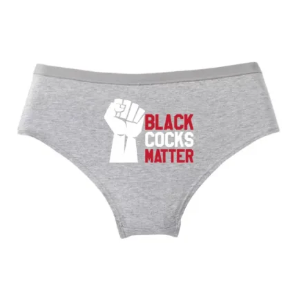 BLACK COCK ONLY Funny Women’s Panties — Comfortable Sexy Cotton Briefs