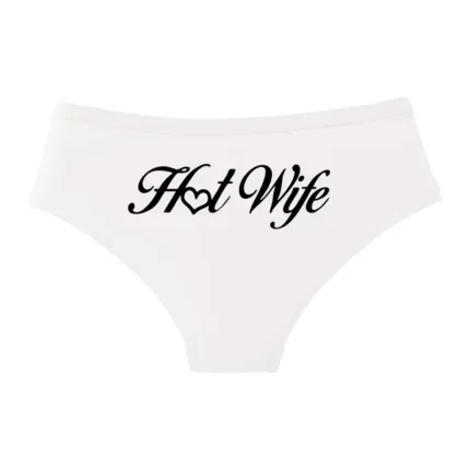 Heart Lips HOT WIFE Cotton Panties — Cute Sexy Briefs for Women