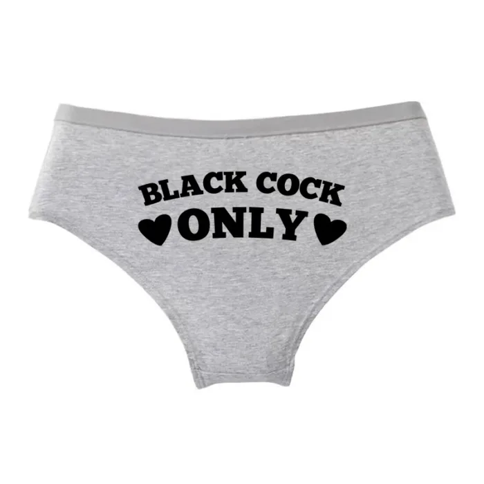 BLACK COCK ONLY Funny Women’s Panties — Comfortable Sexy Cotton Briefs