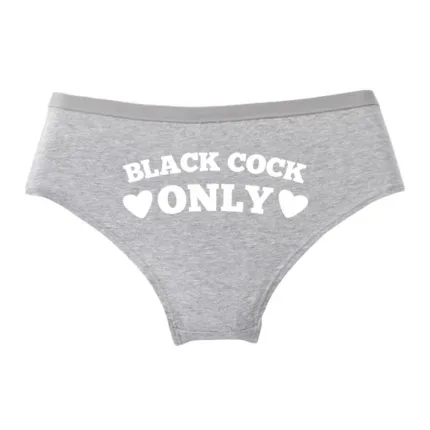 BLACK COCK ONLY Funny Women’s Panties — Comfortable Sexy Cotton Briefs