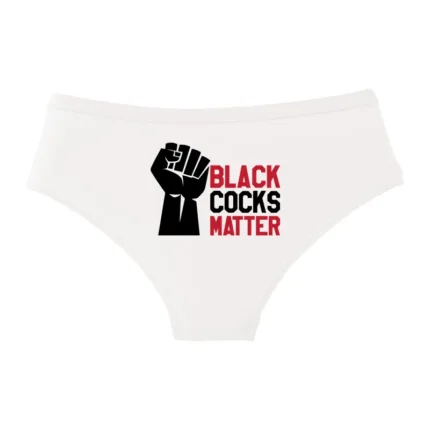 BLACK COCK ONLY Funny Women’s Panties — Comfortable Sexy Cotton Briefs