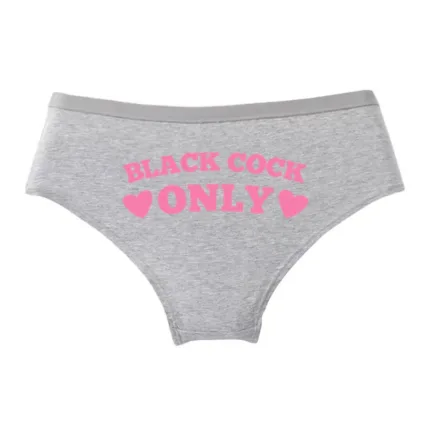 BLACK COCK ONLY Funny Women’s Panties — Comfortable Sexy Cotton Briefs