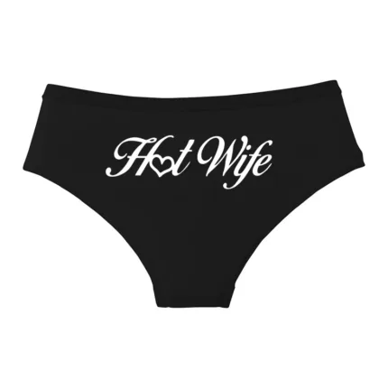 Heart Lips HOT WIFE Cotton Panties — Cute Sexy Briefs for Women