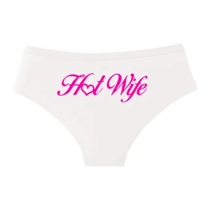 Heart Lips HOT WIFE Cotton Panties — Cute Sexy Briefs for Women