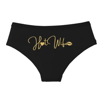 Heart Lips HOT WIFE Cotton Panties — Cute Sexy Briefs for Women