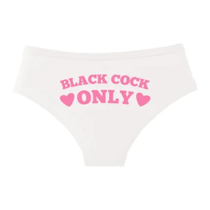 BLACK COCK ONLY Funny Women’s Panties — Comfortable Sexy Cotton Briefs