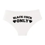 BLACK COCK ONLY Funny Women’s Panties — Comfortable Sexy Cotton Briefs