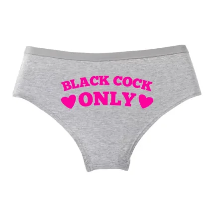 BLACK COCK ONLY Funny Women’s Panties — Comfortable Sexy Cotton Briefs