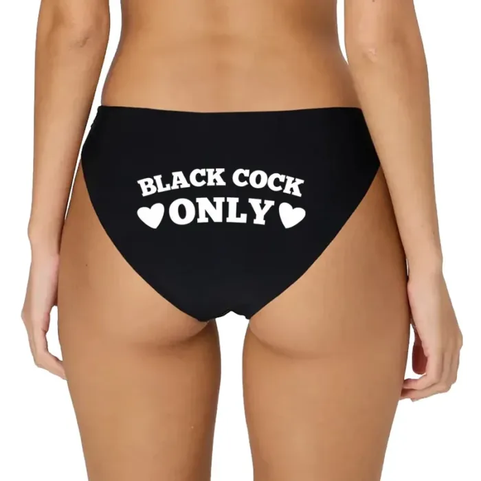 BLACK COCK ONLY Funny Women’s Panties — Comfortable Sexy Cotton Briefs