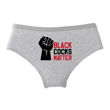 BLACK COCK ONLY Funny Women’s Panties — Comfortable Sexy Cotton Briefs