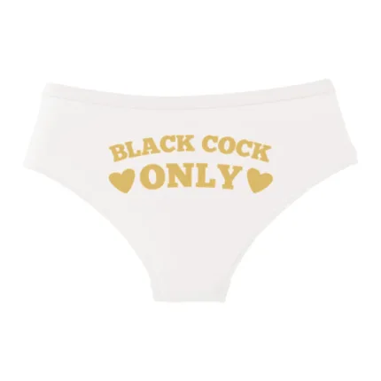 BLACK COCK ONLY Funny Women’s Panties — Comfortable Sexy Cotton Briefs