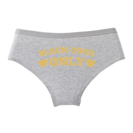 BLACK COCK ONLY Funny Women’s Panties — Comfortable Sexy Cotton Briefs